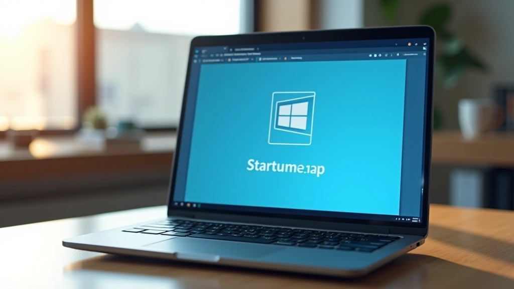 Tela de laptop mostrando gerenciamento de programas na inicialização do Windows