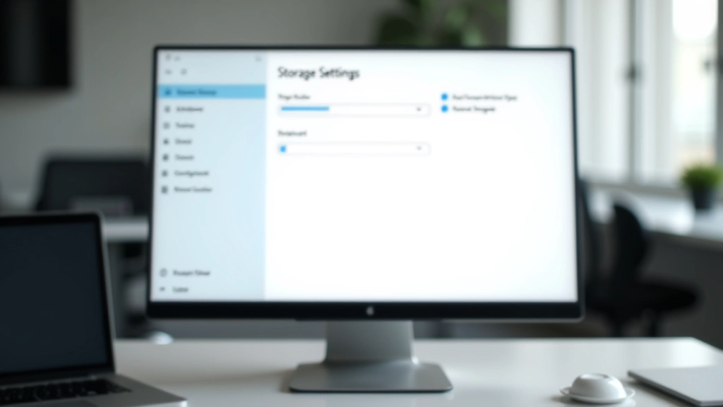 Tela do Windows mostrando Configurações de Armazenamento com opção de limpeza de arquivos temporários destacada
